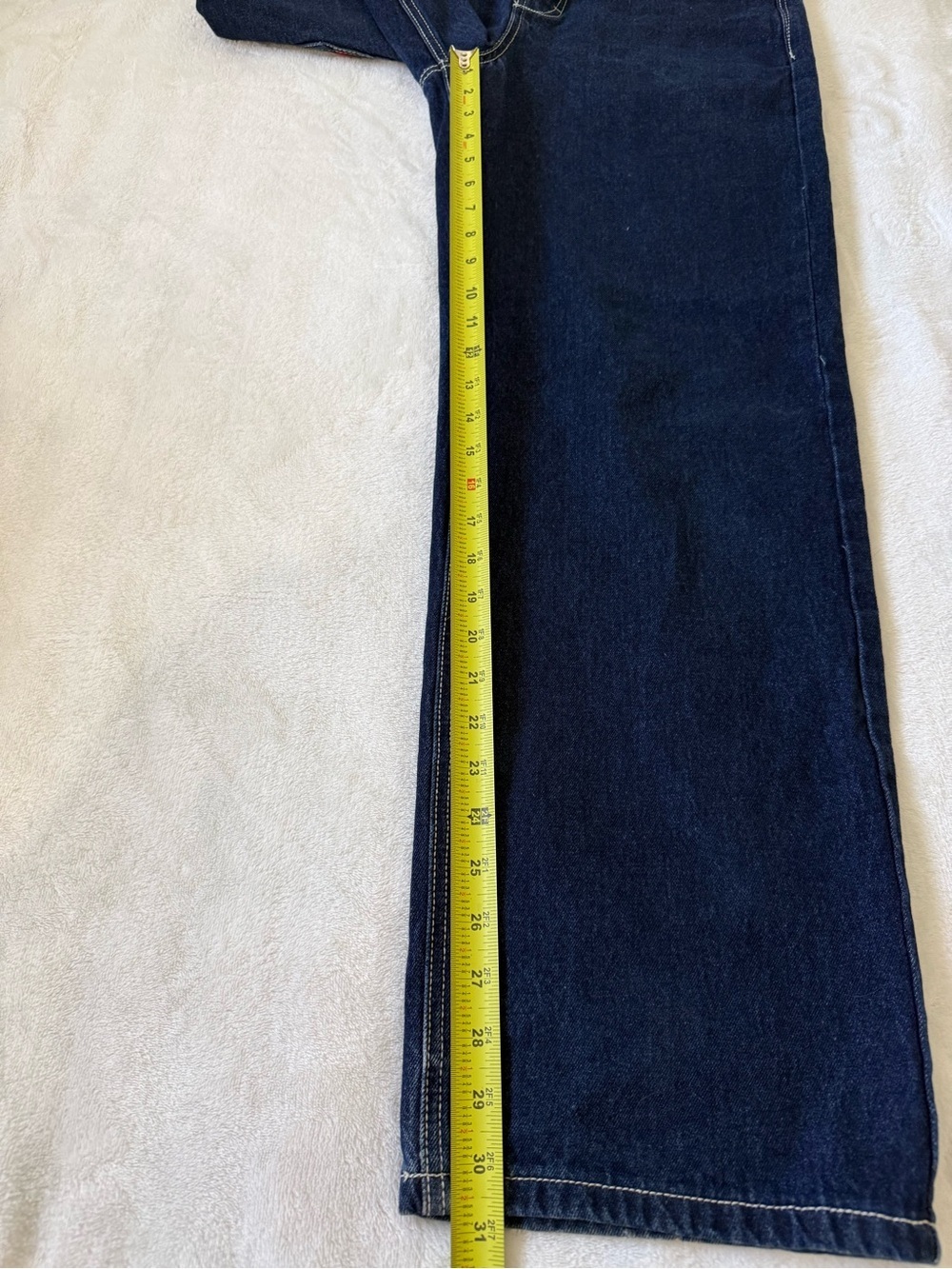 Ninth Idle Hall Y2K Wide Leg Jeans Embroidered Flame Rose Dark Wash Sz 6 - Picture 12 of 15